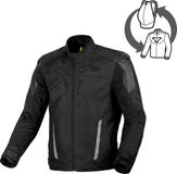 Macna Sevent waterdichte motorfiets textieljas - Zwart - Maat XL