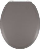 GELCO Duplo Toilet Seat Carbone, Bamboo Powder, Stainless Steel Hinges, Grey, Bathroom Accessory