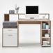 FMD Bureau 1 porte 1 tiroir et 3 étagères Bolton - L138,5 cm Bruin