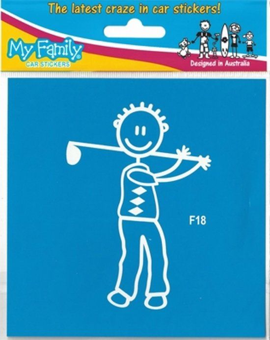 The Sticker Family Vader met golfstick autosticker
