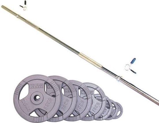 Focus Fitness Halterset 100 kg - Grijs - Gietijzer