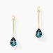 Boucles d'oreilles pendantes goutte or jaune topaze
