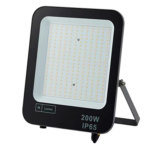 LEDme Napoli LED-spot, 200 W, IP65, dimbaar, kleur koud licht (6000 K), buitenverlichting, voor tuin, terrassen, parkeerplaats, hotel, schepen enz.