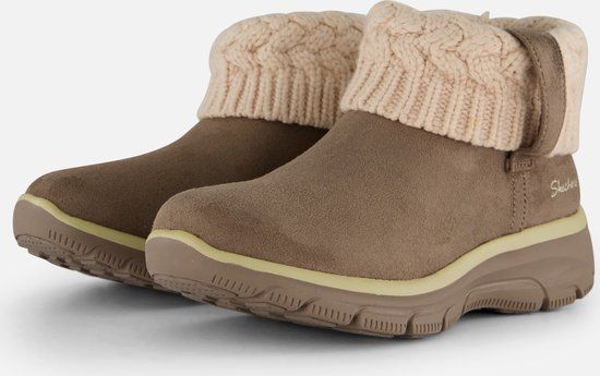 Skechers Easy Going - Cozy Weather Dames Enkellaarzen - Taupe - Maat 39