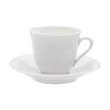 Rörstrand Swedish Grace Tasse avec soucoupe 16 cl Neige