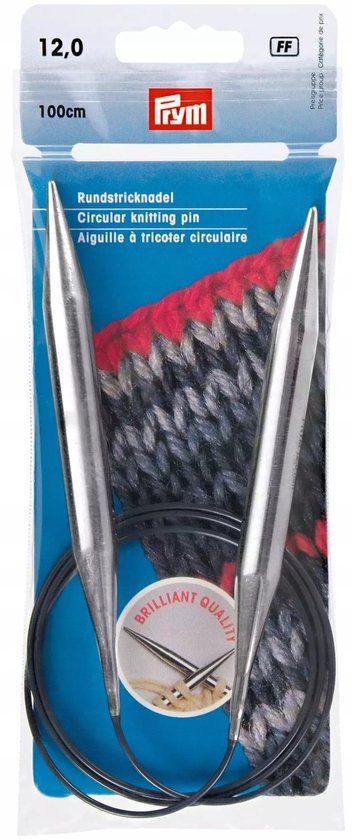 Prym Rondbrenaalden met 100cm 12mm Metaal Zilverkleurig