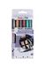 Pentel Arts Paint Marker MSP10, verpakking met 6 permanente markers, fijne punt, bronzen kleur/rood/metallic/groen/hemelsblauw/zwart/zilver