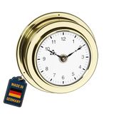TFA Dostmann Maritim, 98.1021, analoge wandklok, messing, maritiem design, decoratie voor muur, zeilen, boot, nautisch, goud