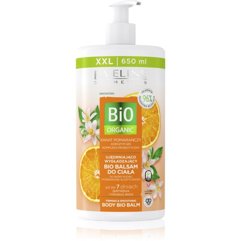 EVELINE COSMETICS Bio Organic Ujędrniająco-Wygładzjący Bio Body Lotion Pomarańcza 650ml
