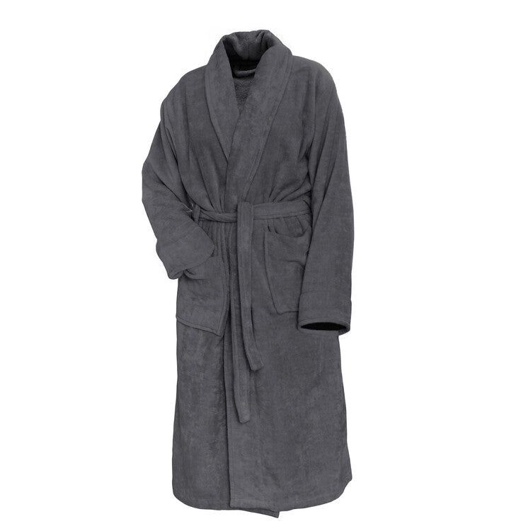 LINNICK Pure Badjas Velours - dark grey - M