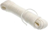 Merkloos / Sans marque Interbosch B.V. Camping tent of windscherm scheerlijn / touw - wit - 20 meter - 3 mm
