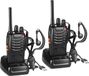 Unyqoos® Set de talkies-walkies portables rechargeables avec 16 canaux et station de chargement USB