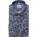 Seidensticker Slim Fit Overhemd donkerblauw, Bedrukt