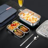 Unyqoos roestvrijstalen lunchbox met vakken en lekvrije afdichting