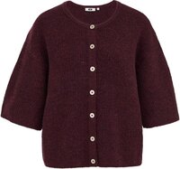 WE Fashion Dames vest met structuur - Vintage red - L