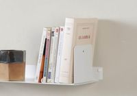TEEbooks – 2 Onzichtbare Zwevende Wandplanken 12 cm | Minimalistisch Design | Kleine Boekenplanken | Wandbibliotheek | Made in Italy | Wit | Hoogwaardig Staal | Eenvoudige Wandmontage