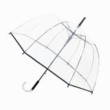 Smati Big Cloche Paraplu - Transparant - Stormbestendig - Zwart - Ø81cm