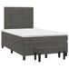 Maison Exclusive - Sommier à lattes de lit et matelas gris foncé 120x190cm velours