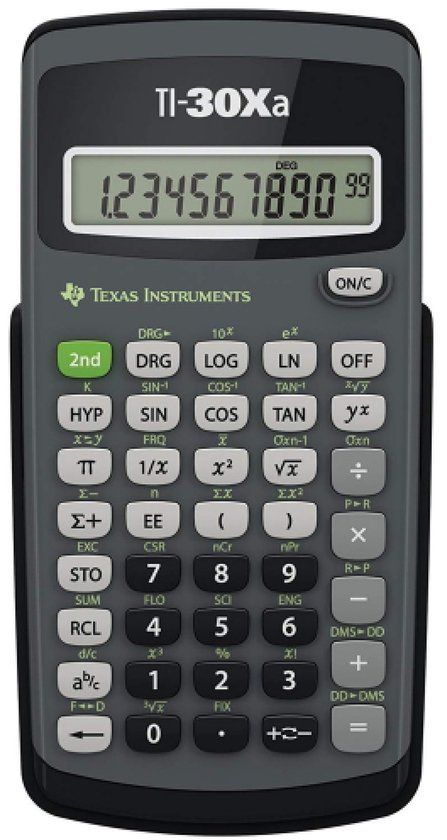 Texas Instruments TI-30XA Scientific Calculator - Black/Grey