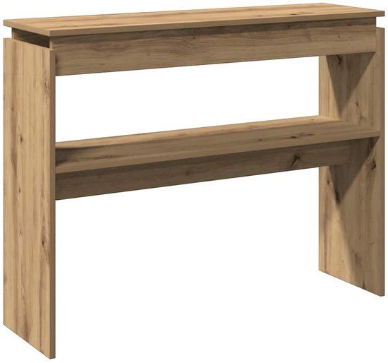 vidaXL Wandtafel 102x30x80 cm bewerkt hout artisanaal eikenkleur