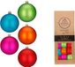 Inge-glas Inge Christmas Mini kerstballen - 32x stuks - gekleurd - kunststof - 3 cm