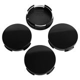 KitsPro 2,5 inch, 63 mm wielcentrum doppen voor Toyota Corolla Camry Highlander RAV4 Rim Hub Caps, 4 stuks (glanzend zwart, buiten 63 mm, binnenkant 61 mm)