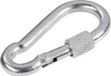 TOOLCRAFT 486760 Brandweerkarabijnhaak met schroefsluiting (l x b) 90 mm x 9 mm