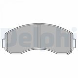 DELPHI LP3616 Jeu de plaquettes de frein avec indicateur d'usure, sans accessoires, avec tôle anti-bruit