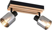 RL LIVE YOUR LIGHT REALITY TRAVIA - Spot - Zwart mat - excl. 2x E14 4 W - Wand- en plafondmontage
