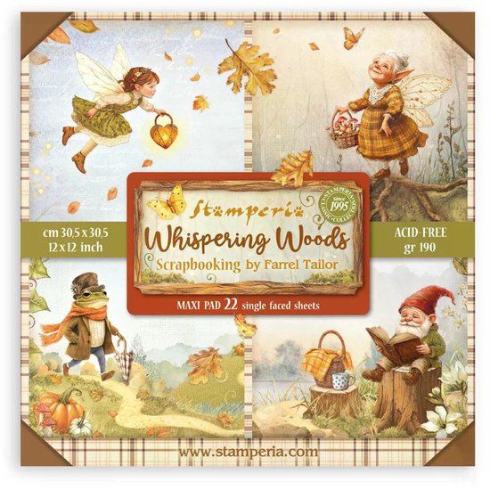 Stamperia - Whispering Woods 12x12 Inch Maxi Paper Pack (Single Face) (SBBXLB29)