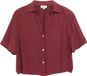 s.Oliver Blouse Vrouwen Bordeaux Viscose Regular Fit Korte Mouw