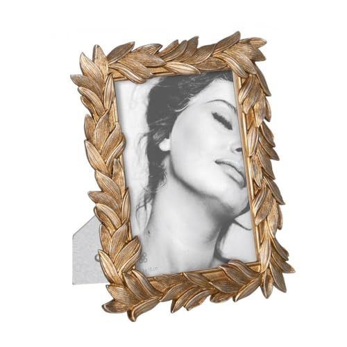BigBuy Home Gouden fotolijst polyresin bladeren 18,5 x 1,8 x 23,8 cm