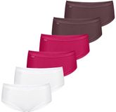 sloggi Dames midi slip 6 pack Basic+ rood