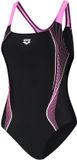 Arena Control Pro Back B Badpak Dames Zwart/Roze