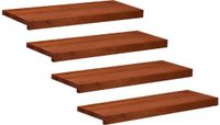 vidaXL Trapmatten 4 st Bruin 70 x 25 x 2 cm Massief beukenhout