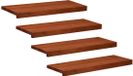 vidaXL Trapmatten 4 st Bruin 70 x 25 x 2 cm Massief beukenhout