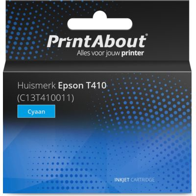 PrintAbout Huismerk Epson T410 (C13T410011) Inktcartridge Cyaan