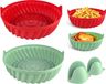 2 moules en silicone pour friteuse à air chaud, micro-ondes + pieds, 16,5 cm