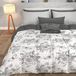 PETTI Artigiani Italiani Winterdeken, winterdeken, dekbed voor Frans bed, dubbelzijdig, effen en digitale print, botanisch grijs, 100% anti-allergische microvezel, gemaakt in Italië