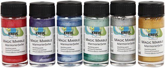 Kreul Magic Marble Metallic Colors - 6 x 20 ml