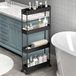 SAKA Slanke opbergwagen, 4 niveaus badkamer rollende utility cart opslag organizer uitschuifbare kar, mobiele rekken unit organizer trolley voor kantoor, badkamer, keuken, wasruimte, smalle plaatsen