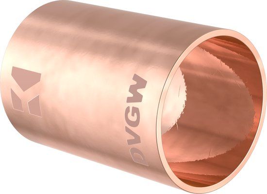 KIRCHHOFF CU dubbele mof, blanco, 28 mm, 2 mofen, (5270)