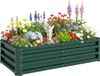 Outsunny Lit avec sommier ouvert, bords supérieurs incurvés, Vert, Métal, 120 x 60 x 30,5 cm