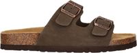 NOU Sandalen Cosimo Dames Platte Sandalen Leer Grijs-grijs Maat 41