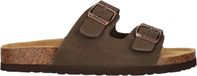 NOU Sandalen Cosimo Dames Platte Sandalen Leer Grijs-grijs Maat 41