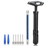 Alyvisun Pompe à Ballon avec Poignée, Kit de Pompe Ballon Portable, Pompe à Main avec Aiguille et Tuyau d'extension pour Basket-ball, Volleyball, Ballon, Tube en alliage d'aluminium durable