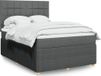 Maison Exclusive - Lit boxspring avec matelas, gris foncé, 160x200 cm, textile