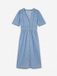 VERO MODA VMMELANEY BLK 2/4 V-NECK DENIM DRESS