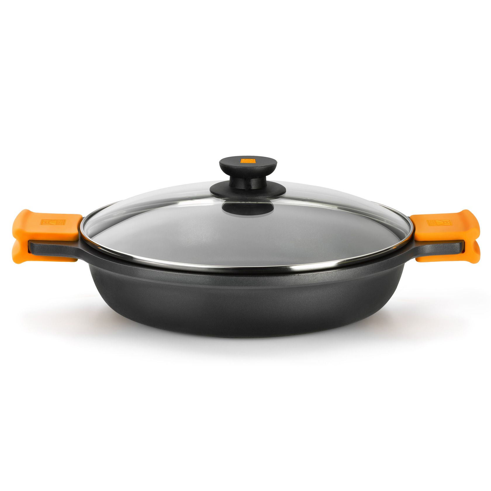 Bra Efficient A270516 Oven Dish - Black/Orange - 0.8L - Round