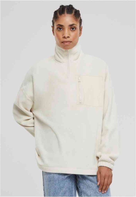 Urban Classics Polar Fleece Troyer Sweater - Beige - XS - Women